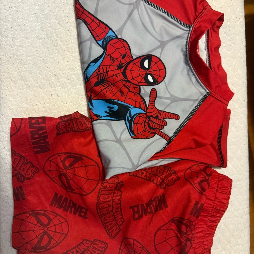 Spider-Man Kids Swimsuit Set - Red and Gray